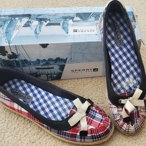 Sperry Canvas Loafers Red White & Blue Martinique
